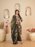Black Floral Printed Pure Cotton Kurti Set | Gouri Jaipur