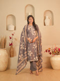 Grey Printed Pure Cotton Kurti Set | Gouri Jaipur