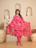 Pink Paisley Printed Pure Cotton Kurti Set | Gouri Jaipur
